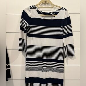 Lilly Pulitzer Navy and White Textured Dress